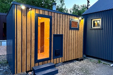 Каркасная баня 2x4